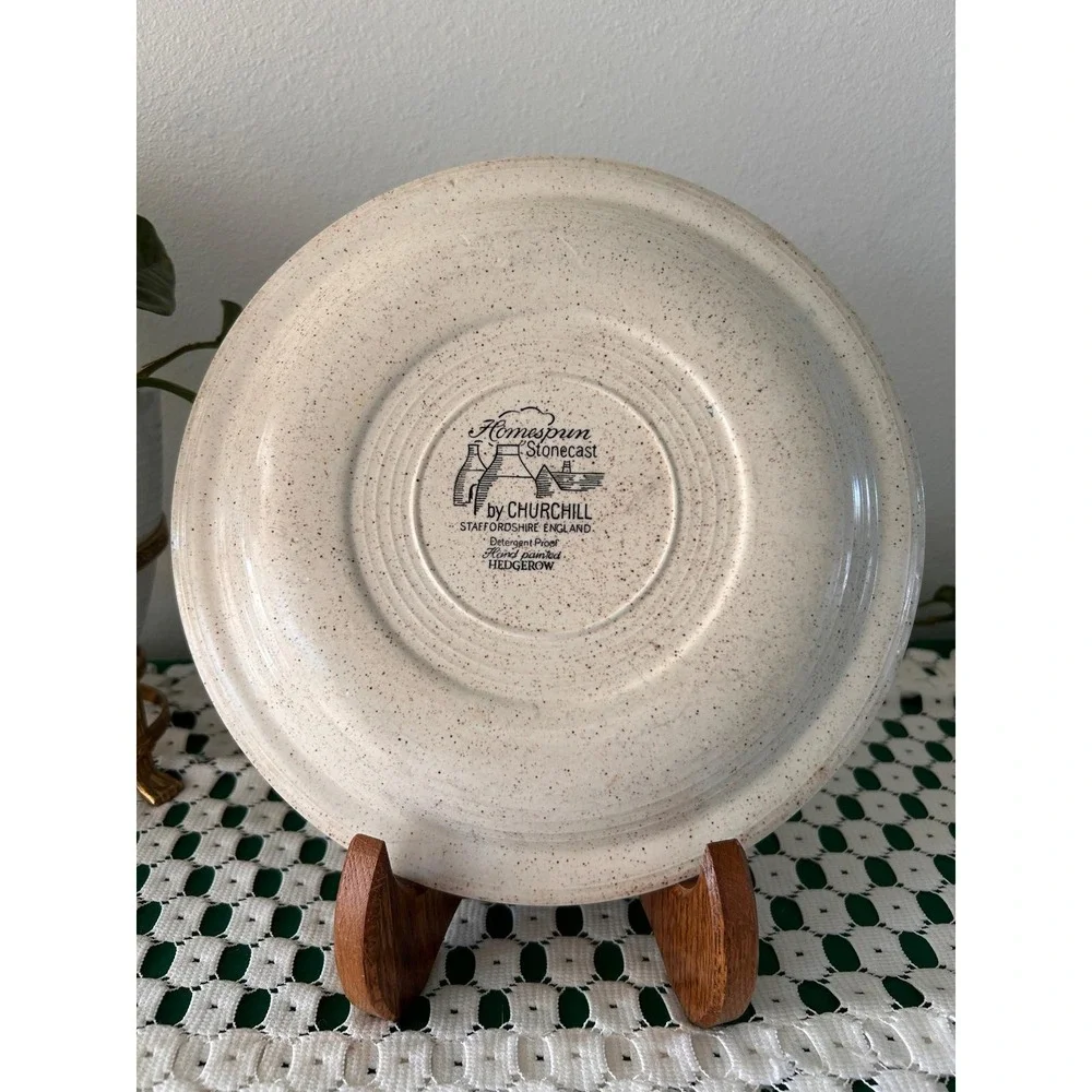 Churchill Homespun Stonecast Hedgerow Dinner‎ Plate Vintage English Ironstone